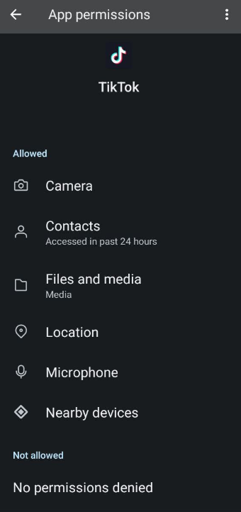 Fix "Couldn't Find a TikTok Account Associated With This Phone Number" - allow app permissions