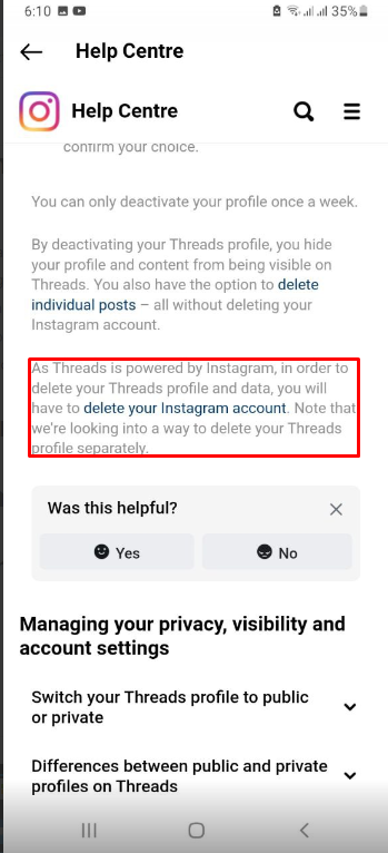 How to Deactivate or Delete Threads Account Permanently