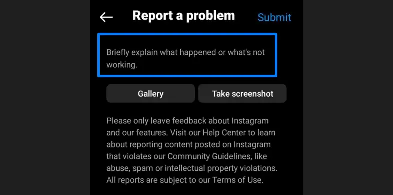 Instagram Story Disappeared Before 24 Hours - Report to Instagram