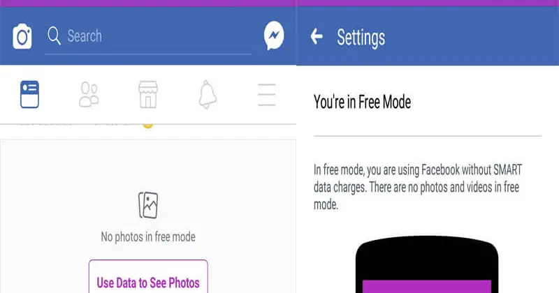 Fix Facebook Pictures not Loading or Showing - Turn Off Facebook Free Mode