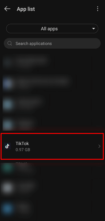 App List TikTok
