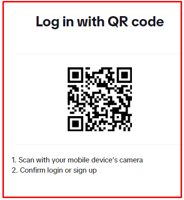 can't log in to Tiktok - log in with QR Code 