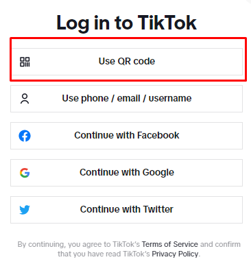 How to Log Into TikTok account with QR Code
