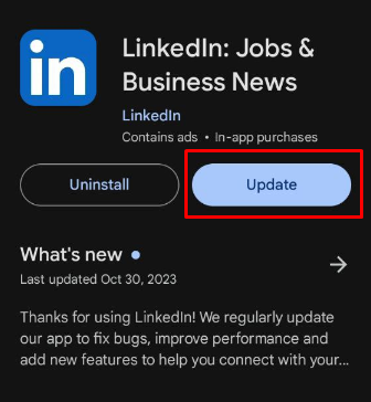 How to Fix LinkedIn Mentions Not Working - update app