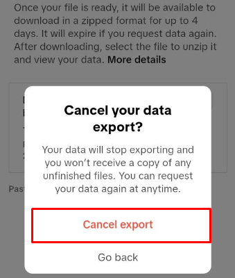How To Cancel TikTok Data request