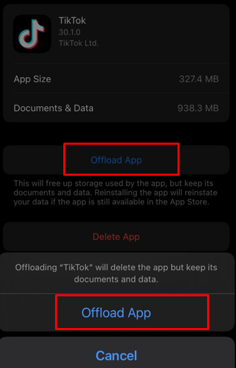 fix tiktok message notification but no message - clear cache iphone