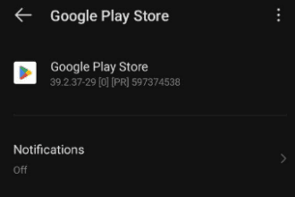 Play store storage and cache