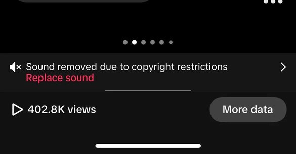 TikTok Sound removed due to copyright restrictions