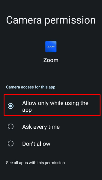 How to Fix Zoom Camera Not Focusing - allow camera permissions